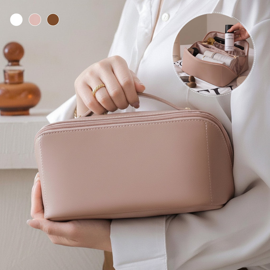 Reise-Schminktasche mit großem Fassungsvermögen und Kosmetik-Organizer | Temsk