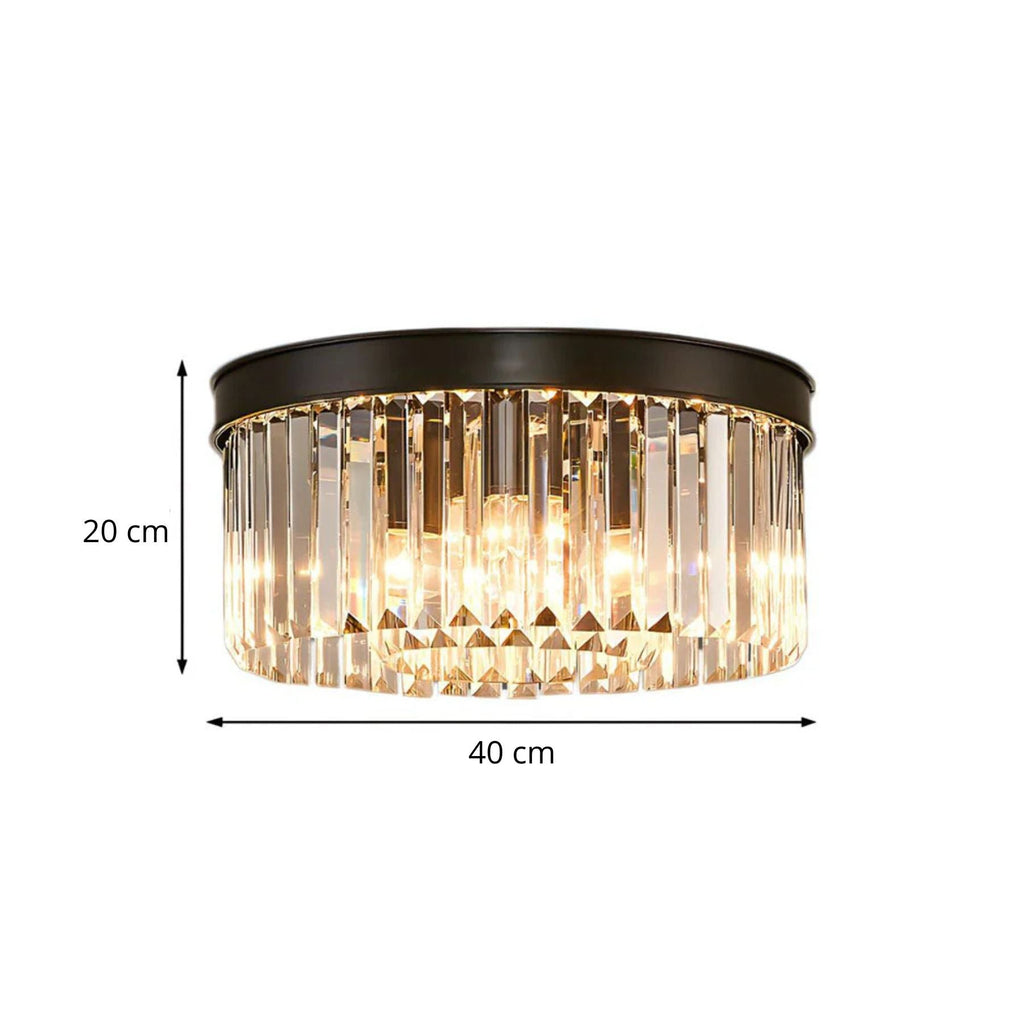 Gold Crystal Ceiling Light 40 Cm 4x E14 Living Room Hallway Bedroom | Temsk