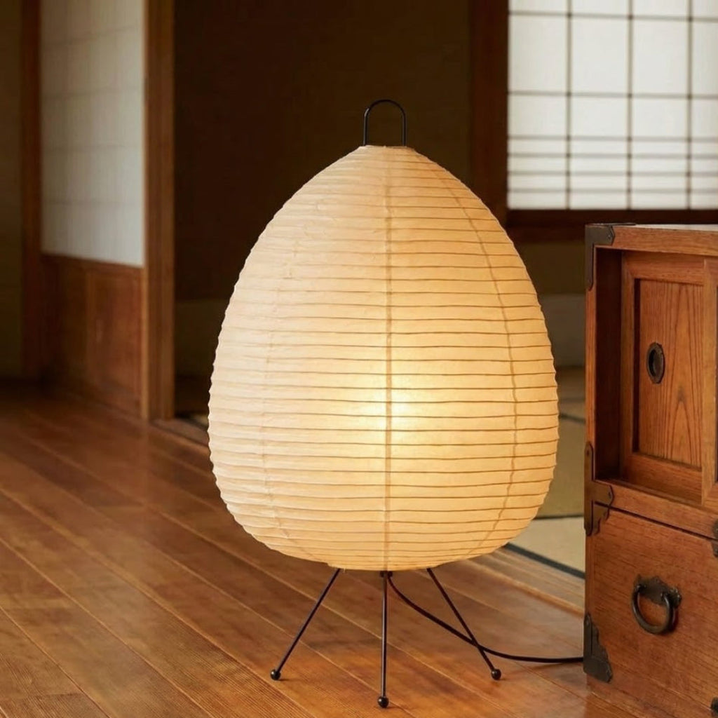 Rice Paper Floor Lamp With Japanese Style Paper Shade | Temsk