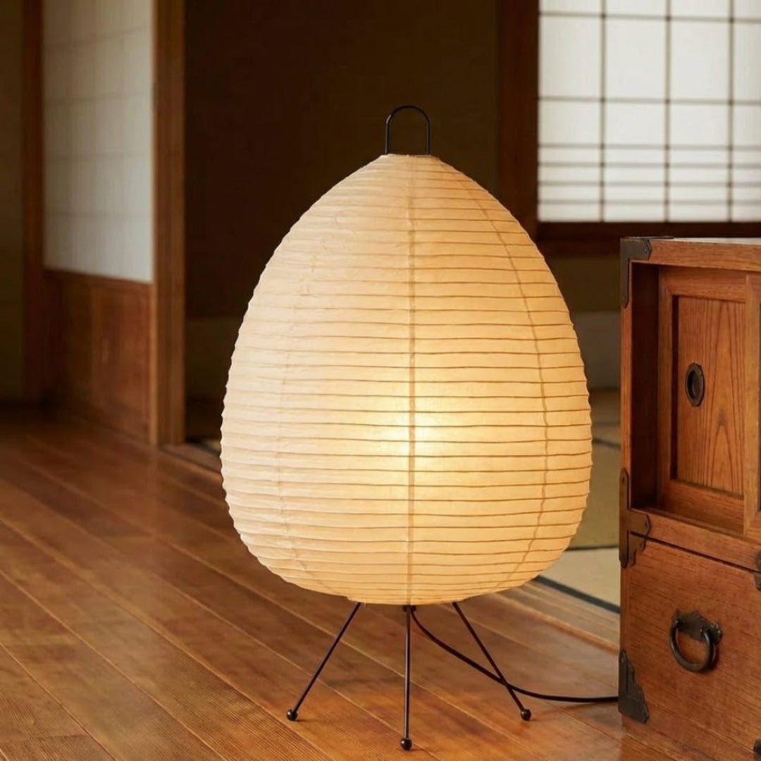 Rice Paper Floor Lamp With Japanese Style Paper Shade | Temsk