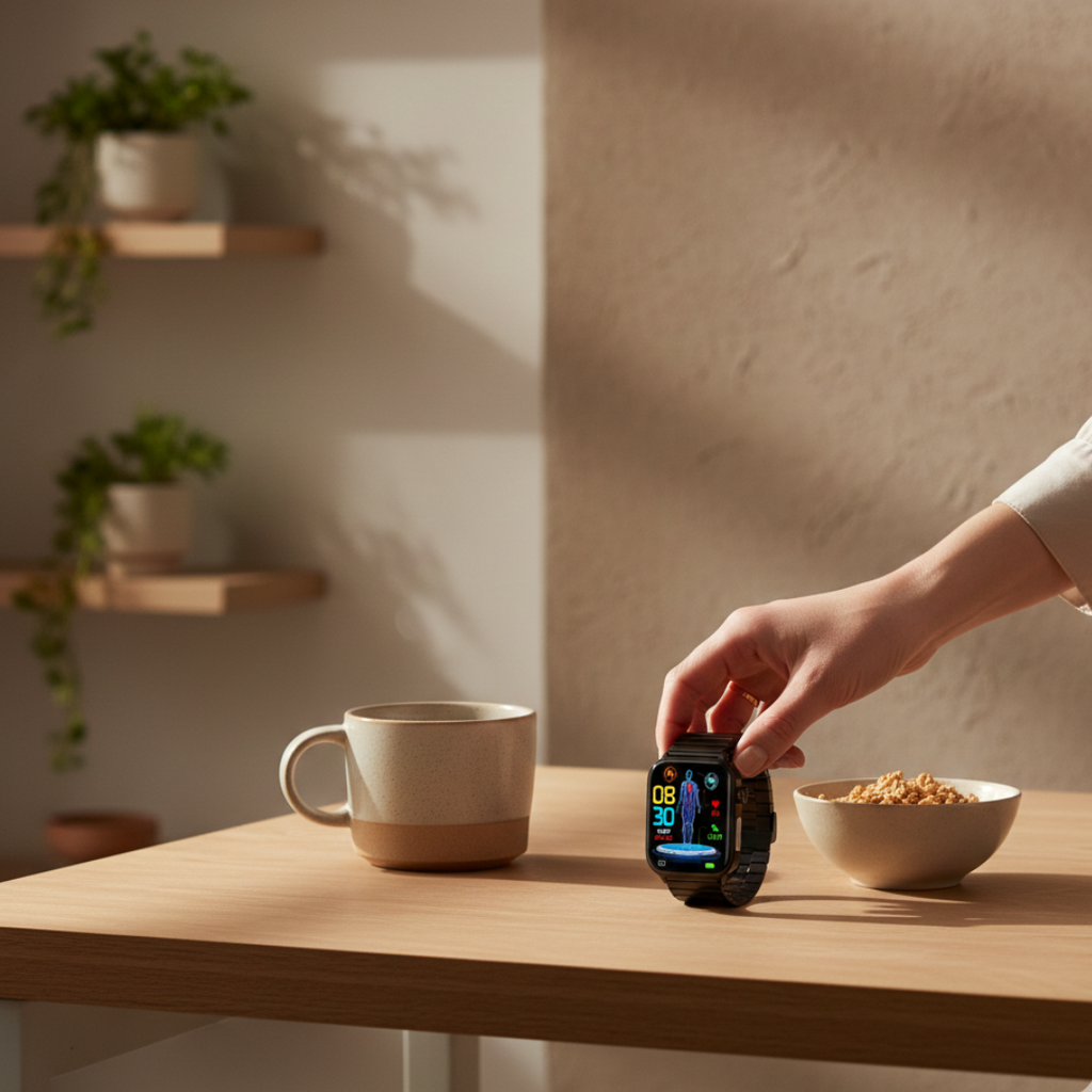 Smartwatch With AMOLED Display And Bluetooth Calling Waterproof Everyday Wear | Temsk