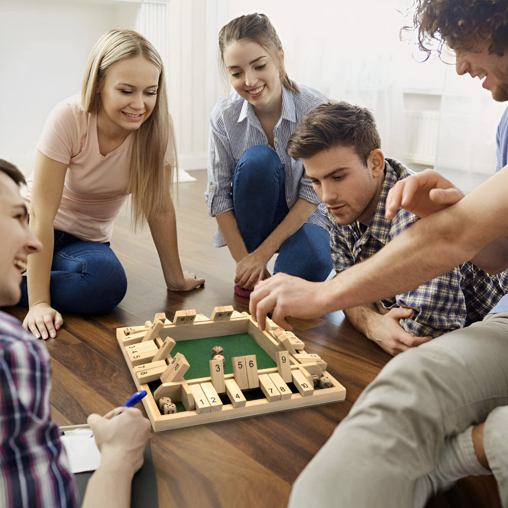 Wooden Math Board Game For Families Educational Tabletop Set | Temsk