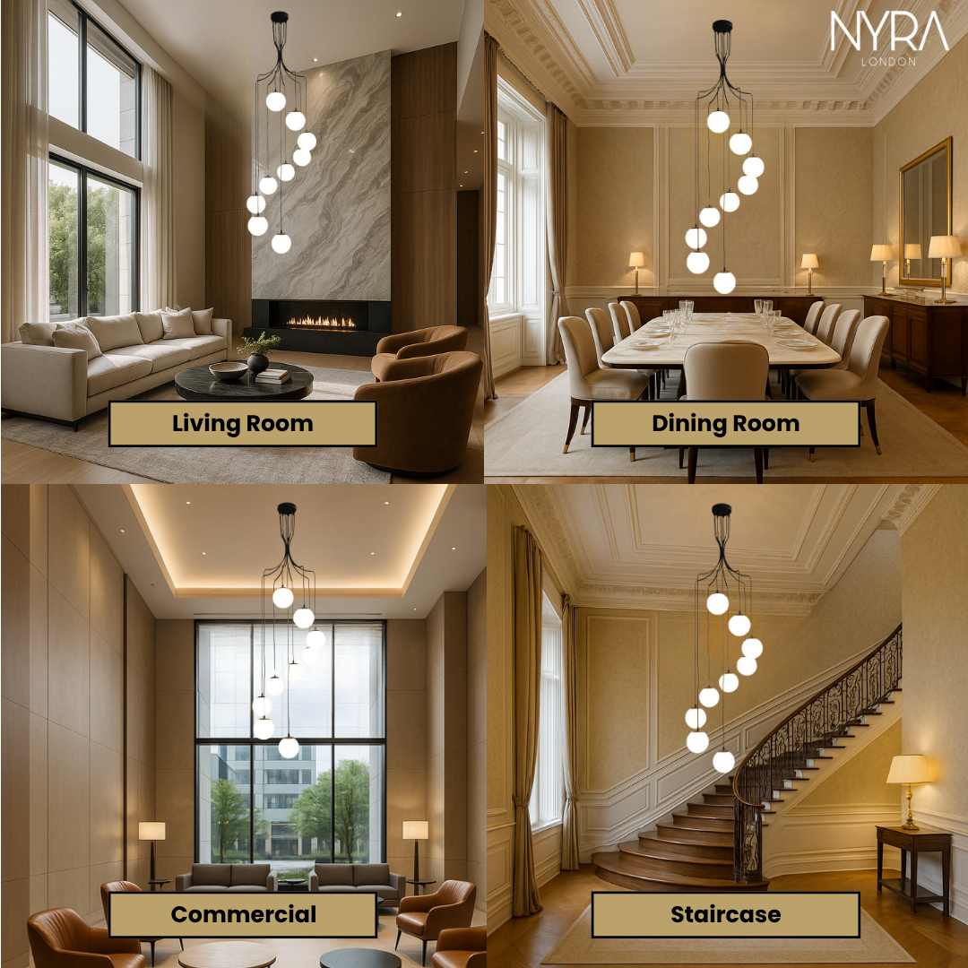 Lyvara Chandelier Modern Pendant Light for Kitchen Dining and Living Rooms | Temsk