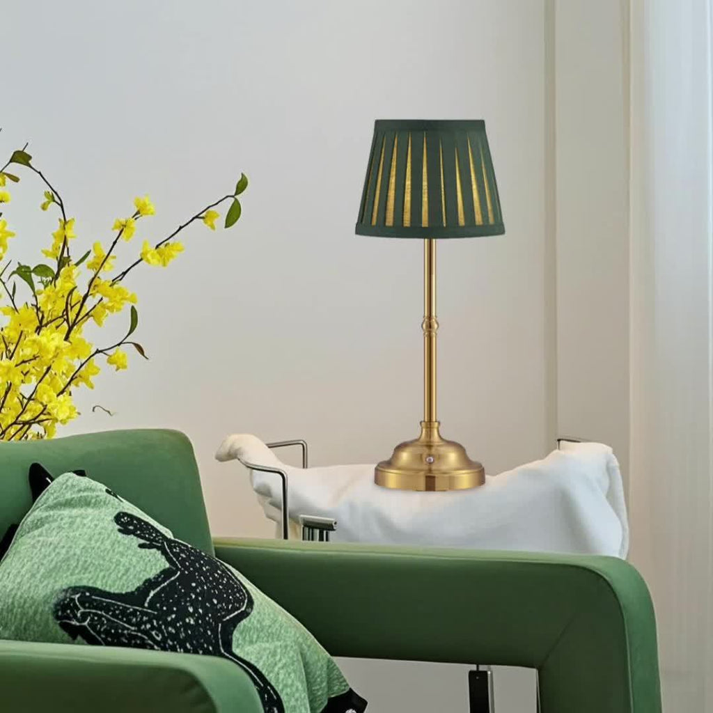 Kabellose Messing LED Tischlampe mit Touch-Dimmung und wiederaufladbarem Akku | Temsk