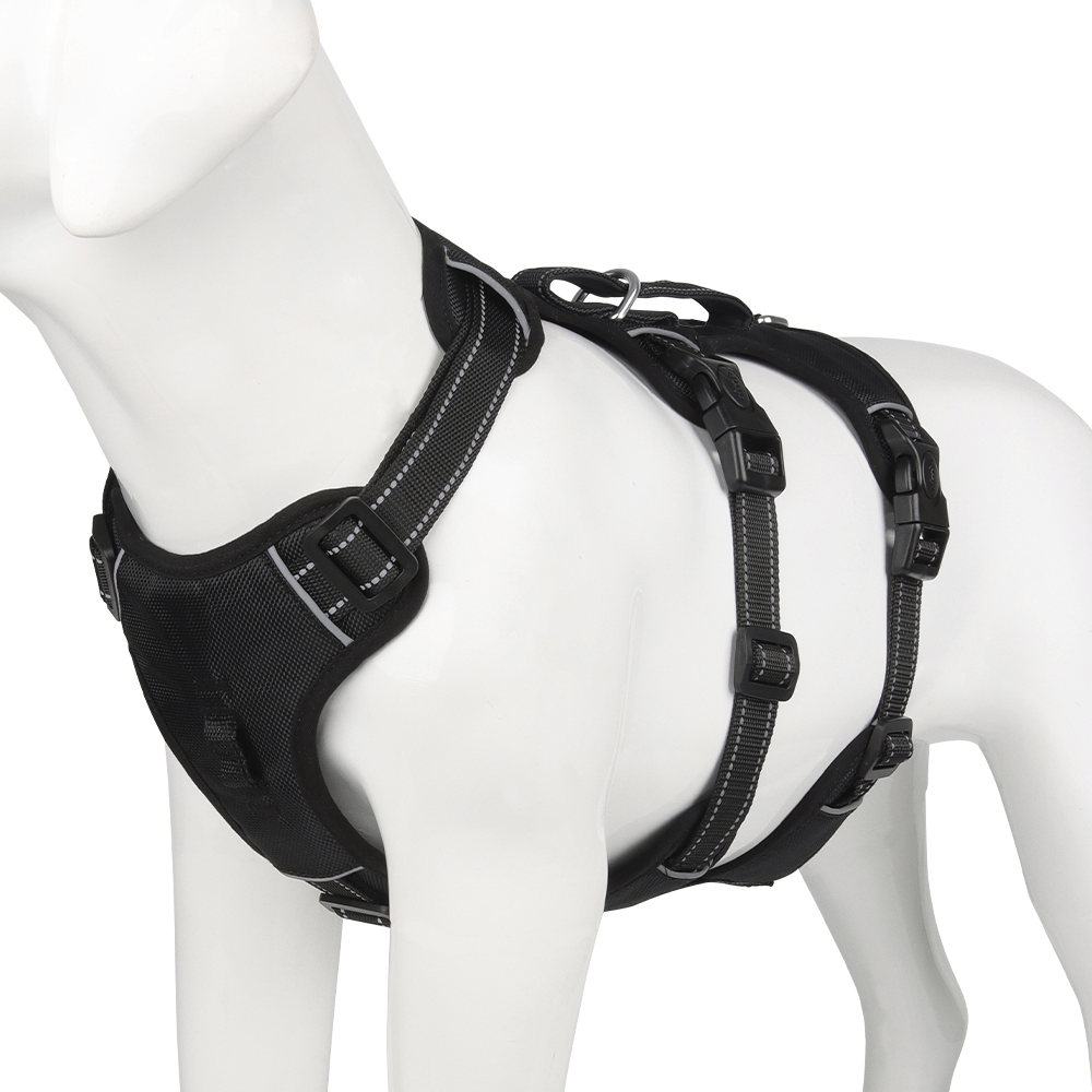 SwiftGuard Nylon Dog Harness With Reflective And Escape-Proof For Relaxed Walks | Temsk