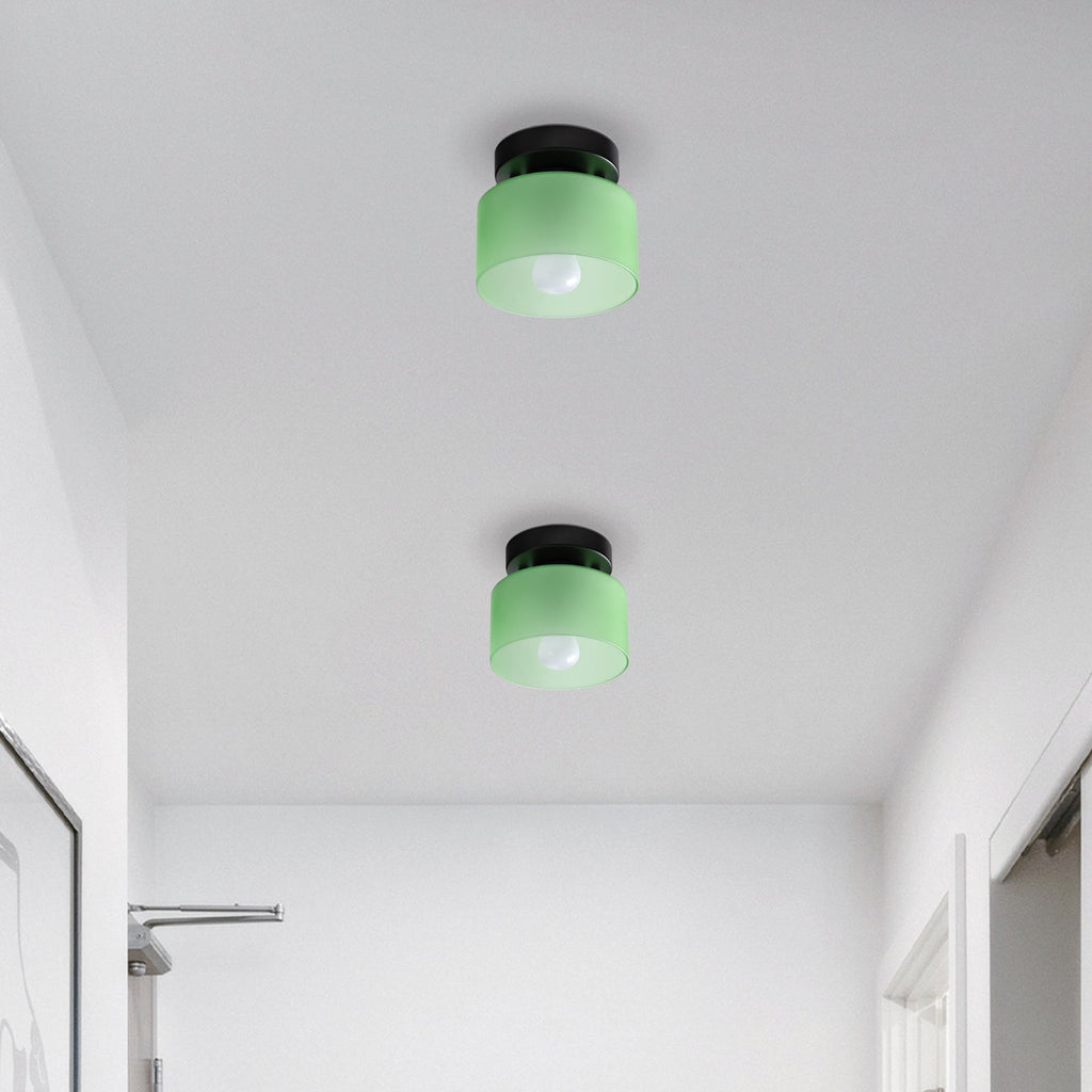 Amber glas retro loftslampe E27/E26 til køkken, gang og stue | Temsk