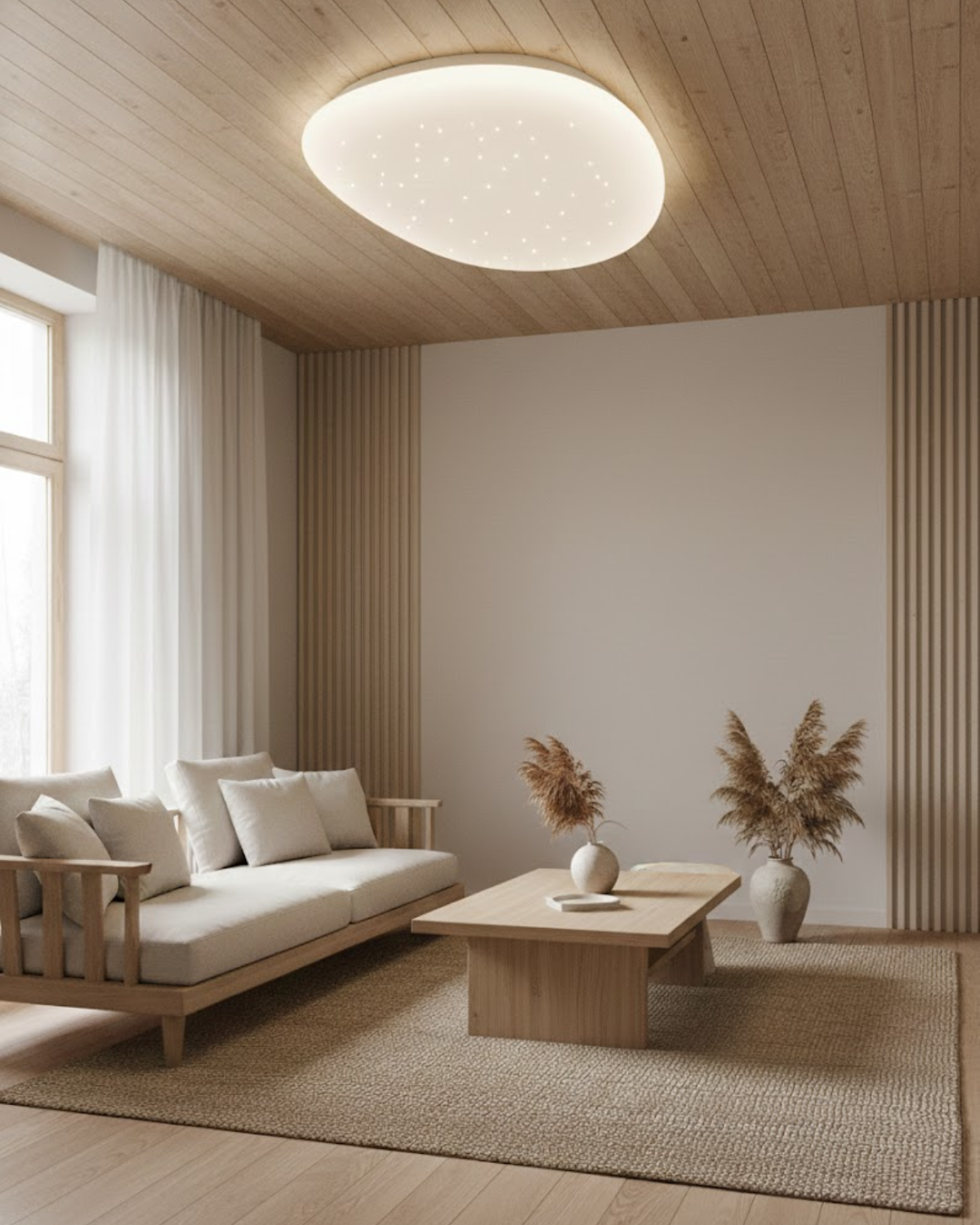 Skandinávské minimalistické stropní světlo s hvězdným vzorem | Temsk