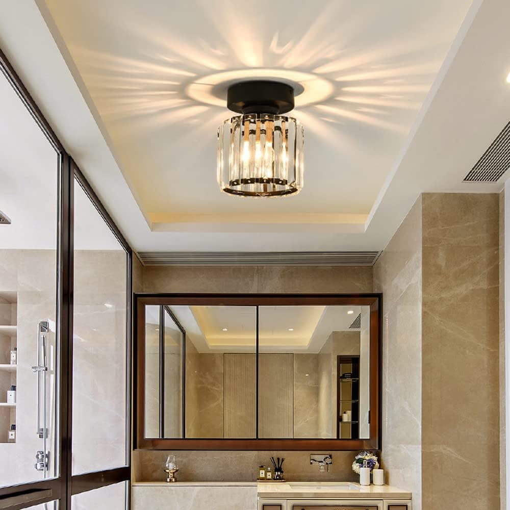 Crystal Ceiling Light E27, Surface Mounted, Modern Hall and Living Room | Temsk