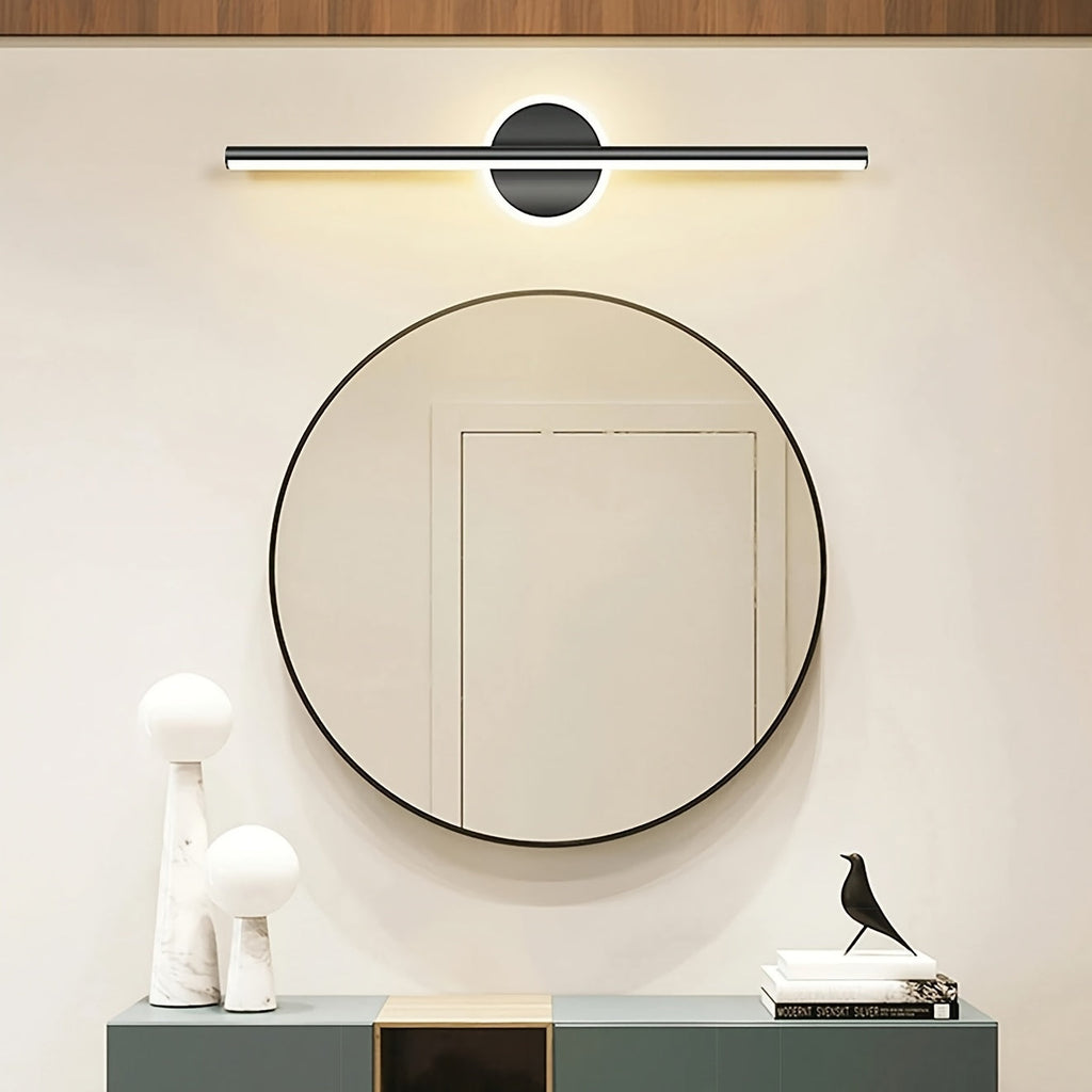Luxe LED Spiegel-Wandlampe in Schwarz und Gold im minimalistischen Stil | Temsk