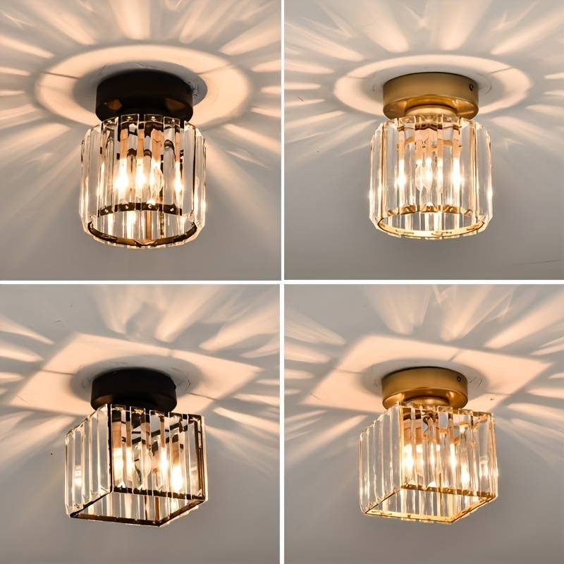 Crystal Ceiling Light E27, Surface Mounted, Modern Hall and Living Room | Temsk