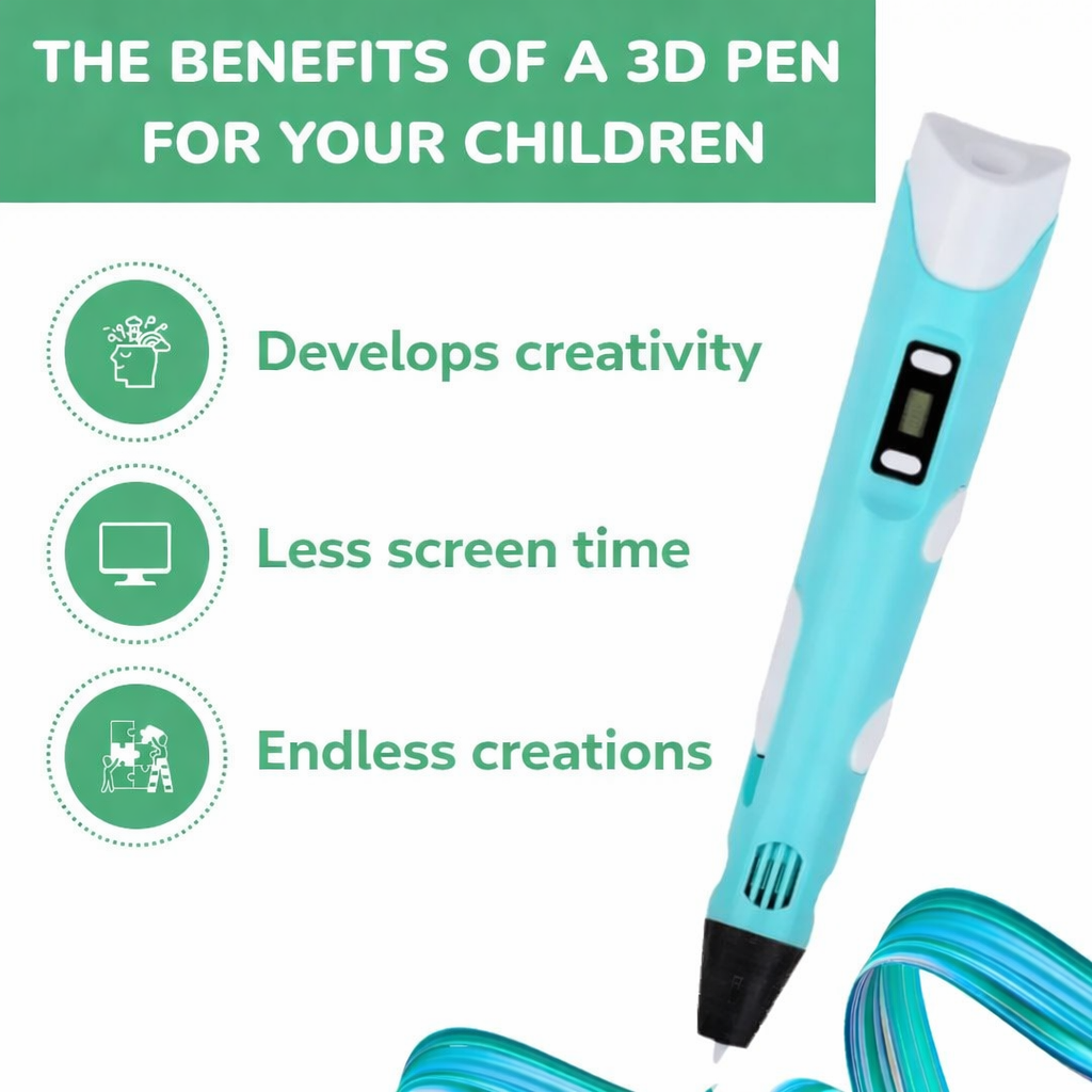 3D-Stift für Kinder: pädagogisches kreatives Zeichen- und Druckspielzeug | Temsk