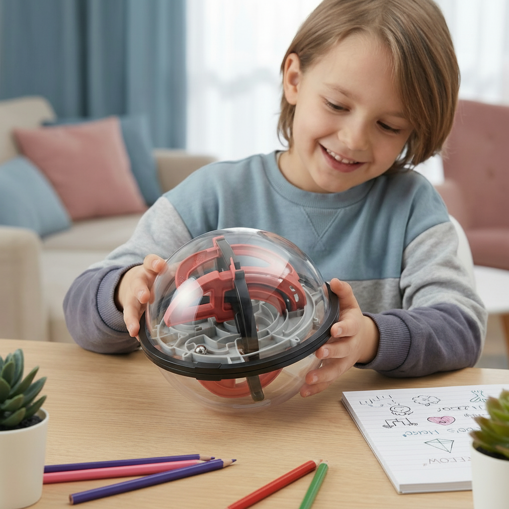 Brain Teaser Puzzle Toy Ball 3D Maze For Focus And Fun | Temsk
