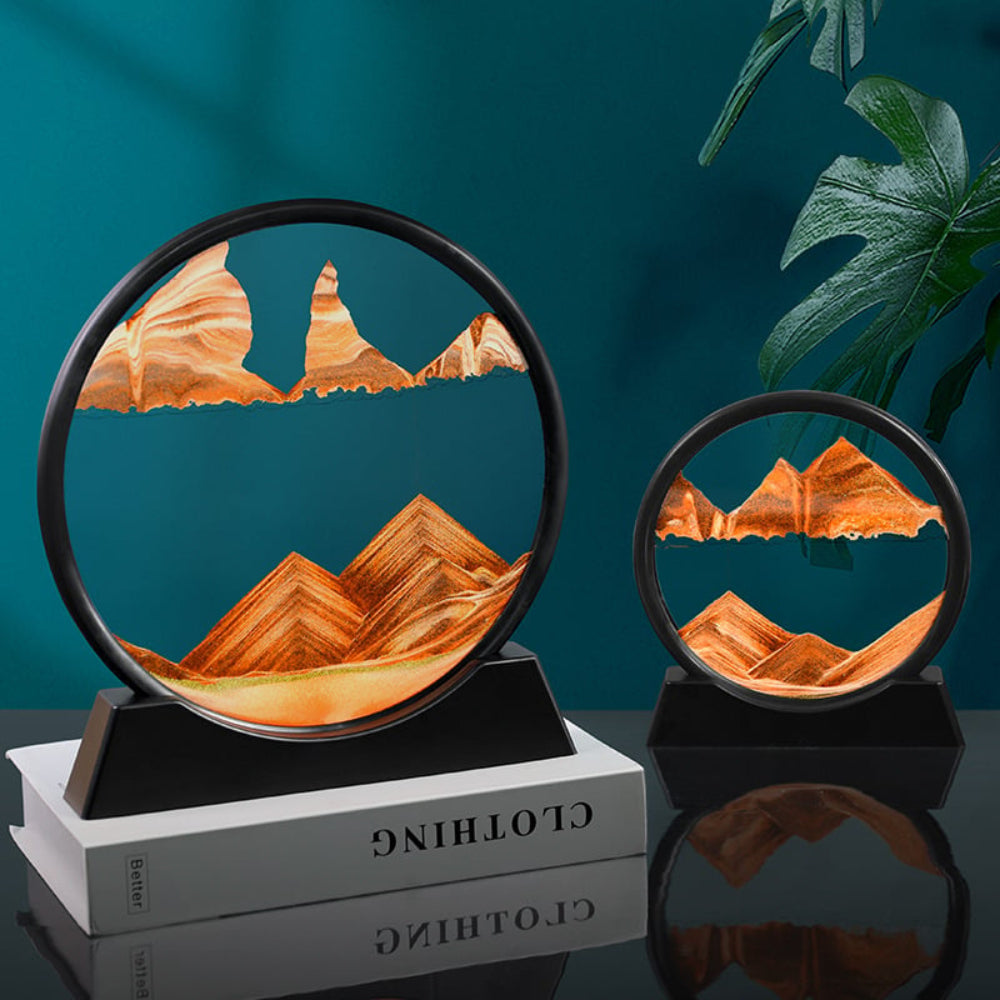 Soothing Moving Sand Glass Table Decor For Home Or Office | Temsk