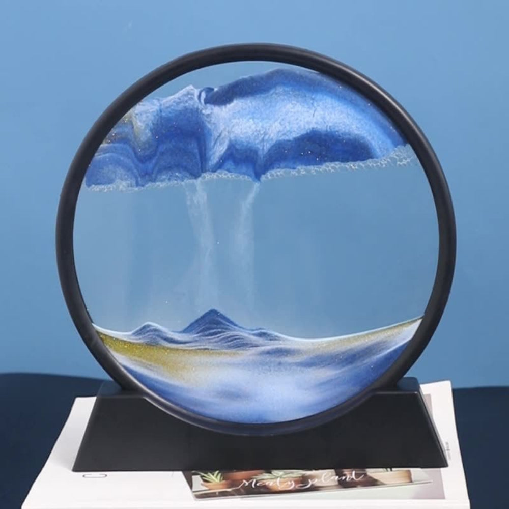 Soothing Moving Sand Glass Table Decor For Home Or Office | Temsk