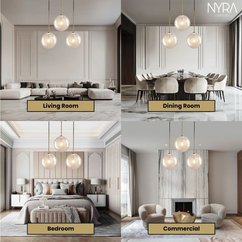 Lunel Glass Ball Pendant Light for Nordic Modern Homes | Temsk