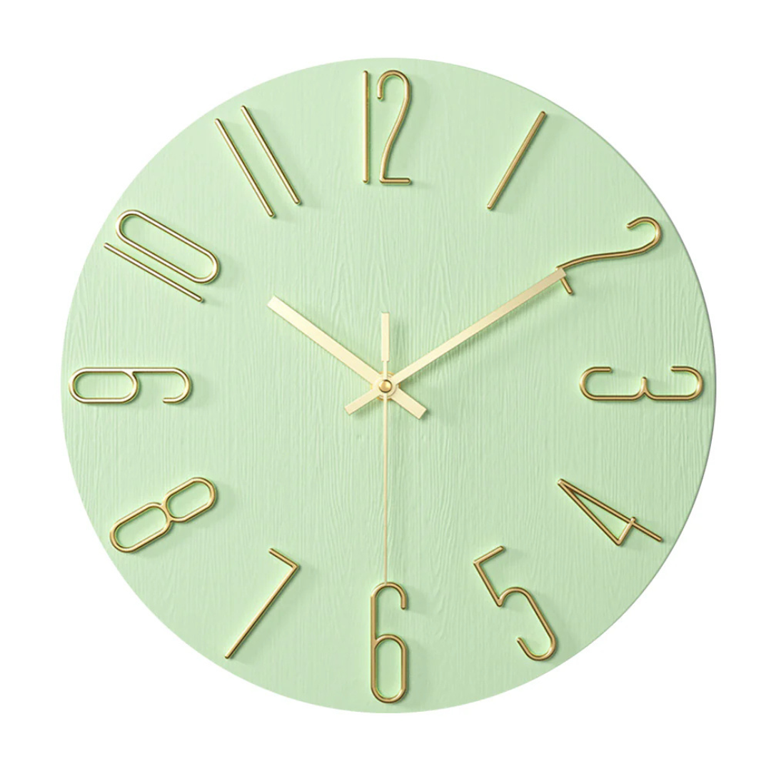 Edle minimalistische Wanduhr mit modernen goldenen Akzenten | Temsk