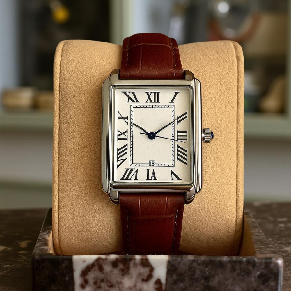 Men's Square Analog Dress Watch With Retro Style For Everyday Wear | Temsk