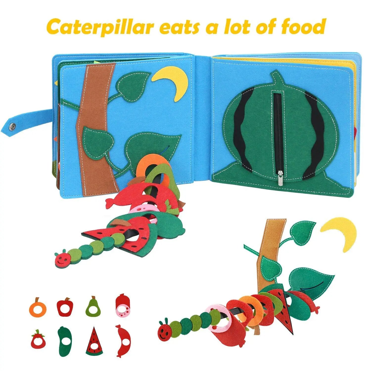 LumaNest Farm Life Felt Quiet Book For Babies With Fruit And Animals | Temsk