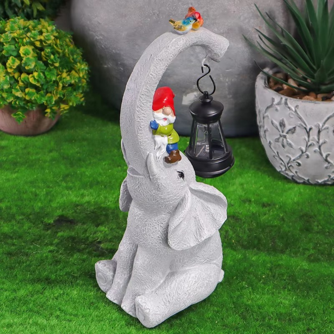 Solar Powered Elephant Garden Lantern For Outdoor Spaces | Temsk