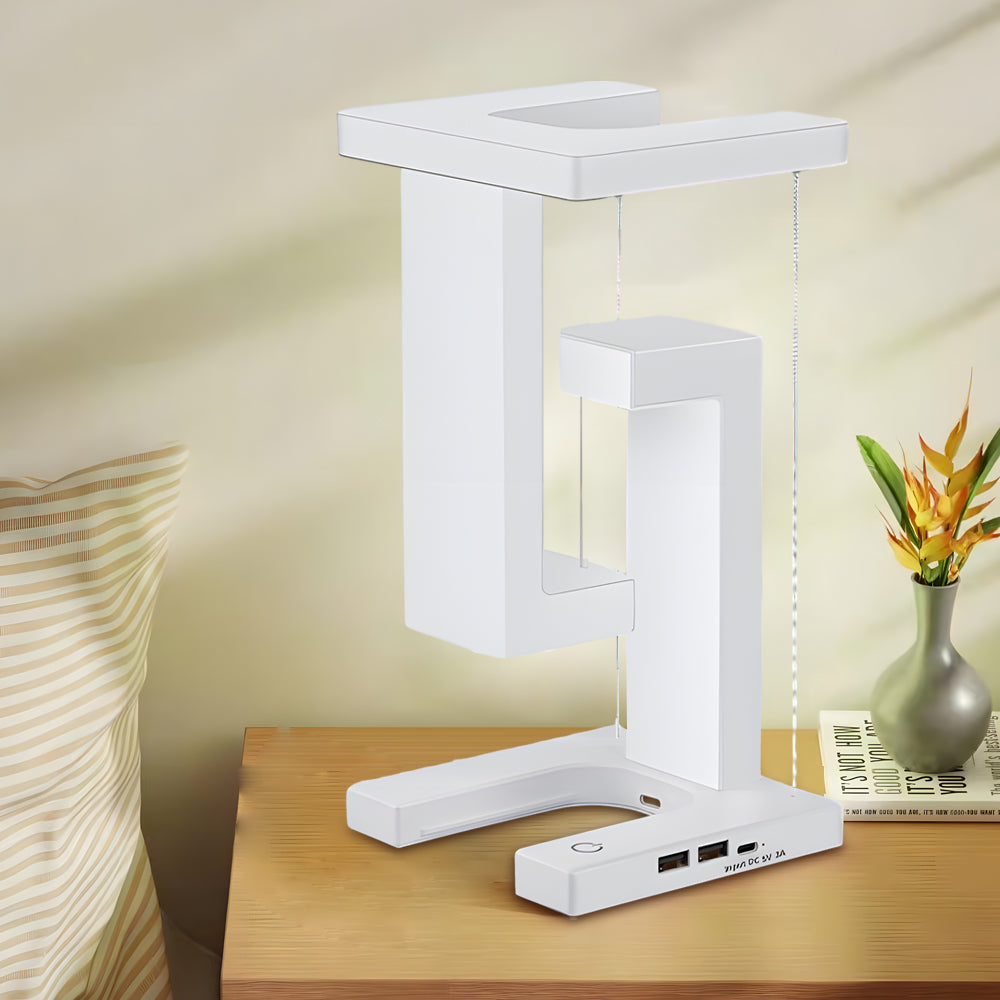 LumaNova Floating LED Table Lamp With Wireless Charging | Temsk