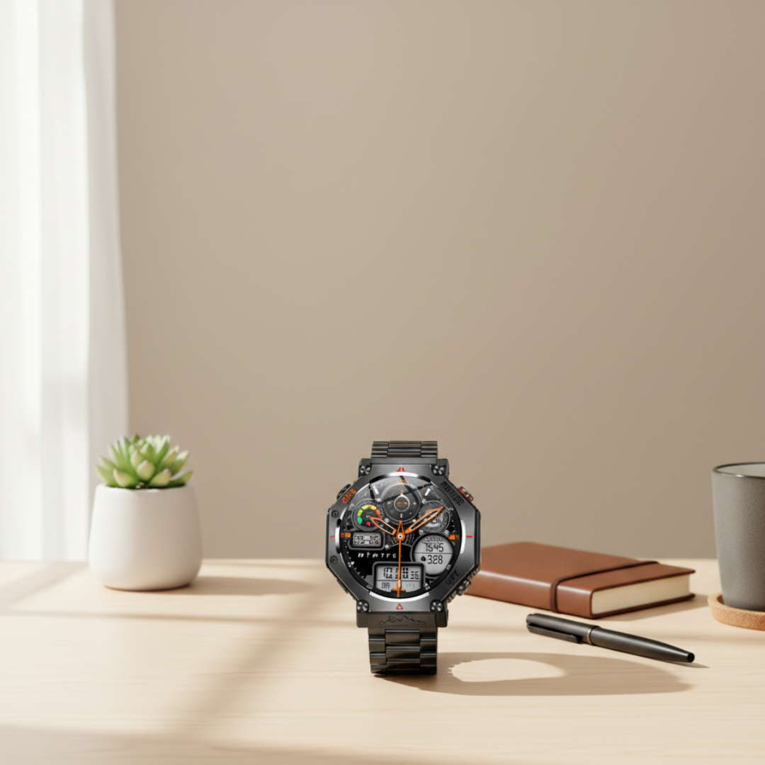 AMOLED GPS Smartwatch Waterproof Outdoor Watch With Compass And Altimeter | Temsk