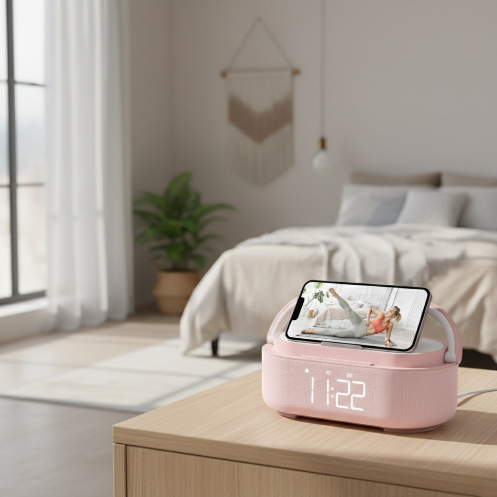 Bezdrátový nabíjecí Bluetooth reproduktor s funkcemi | Temsk