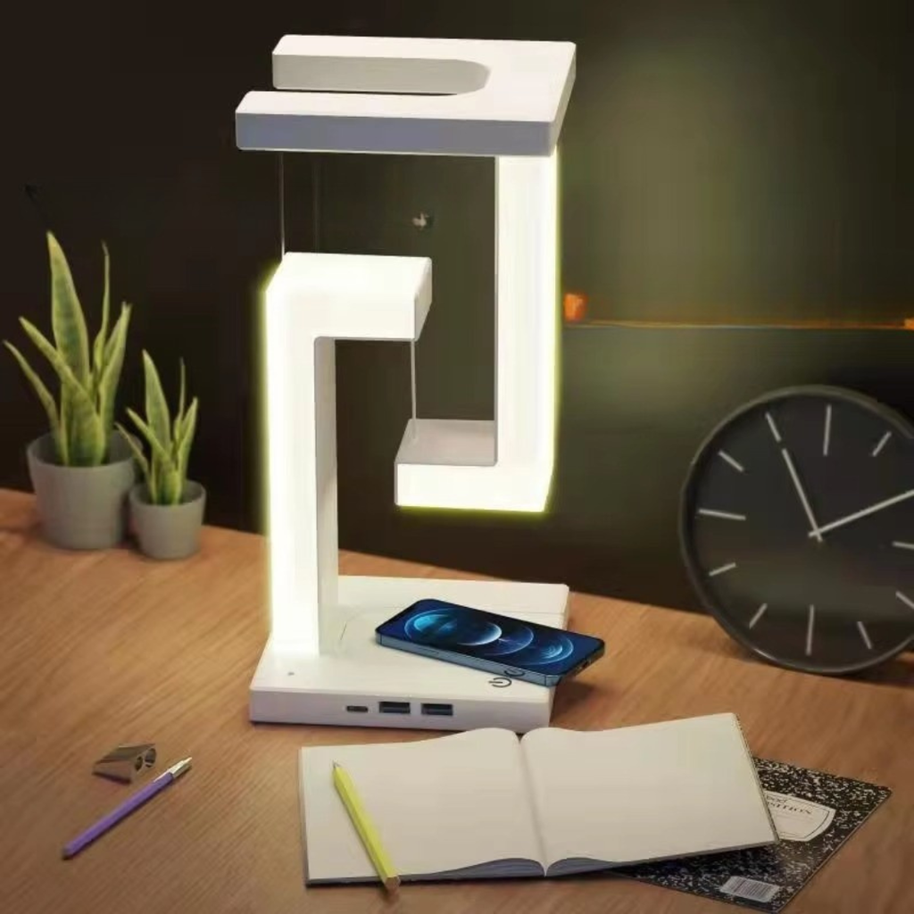 Floating Desk Lamp With Built-In Wireless Charging | Temsk