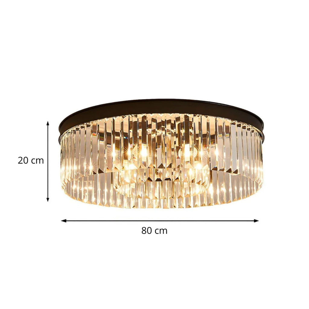 Gold Crystal Ceiling Light 40 Cm 4x E14 Living Room Hallway Bedroom | Temsk