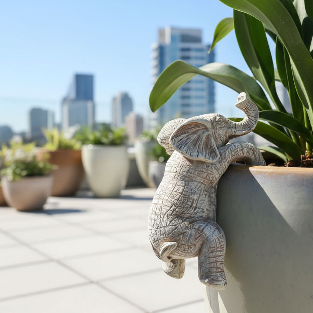 Elephant Climbing Wall Sculpture For Home Decor Display | Temsk