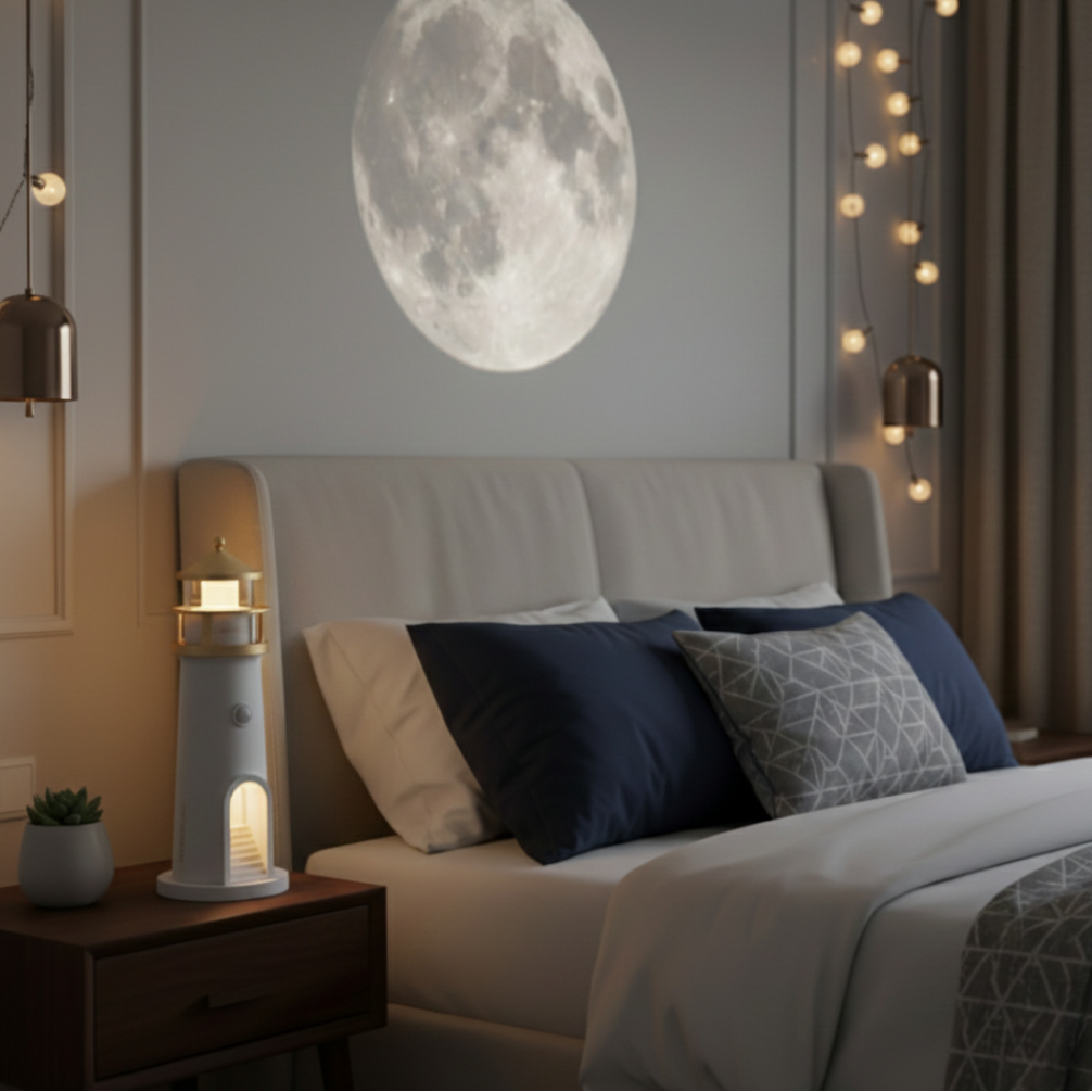Night Light Projection With Speaker For Cozy Home Ambience | Temsk