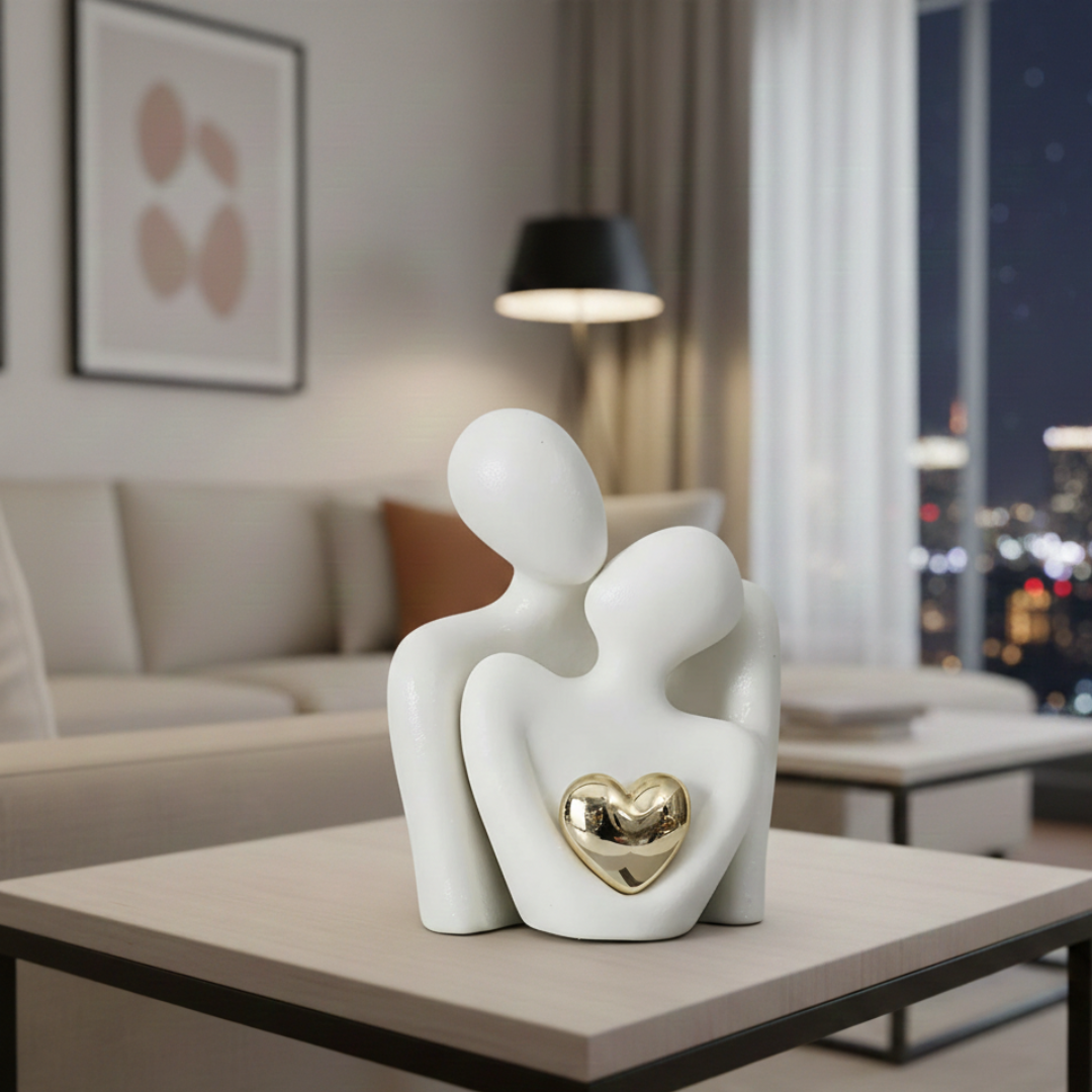 Abstract Couple Sculpture Figurine In Modern Minimalist Style | Temsk