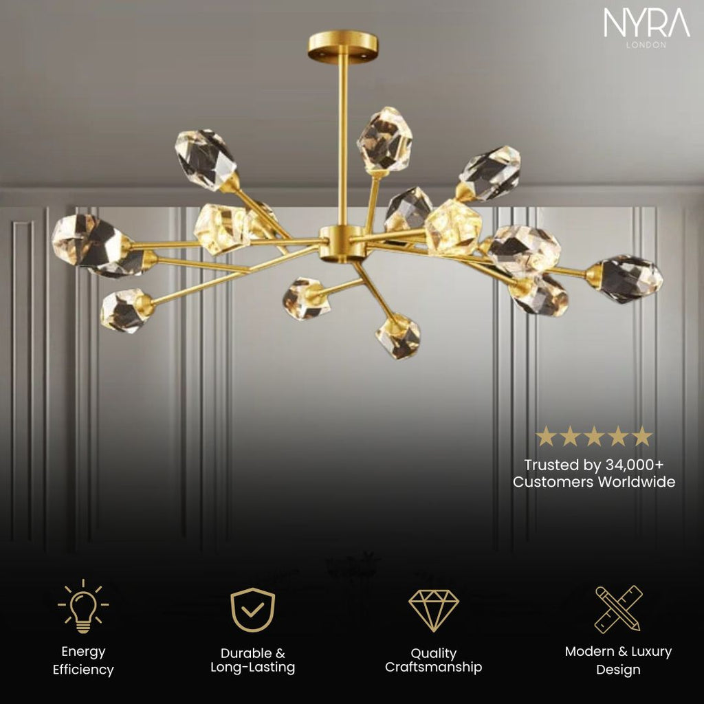 Aurelia Crystal Pendant Light With Modern Design And Bright Beams | Temsk