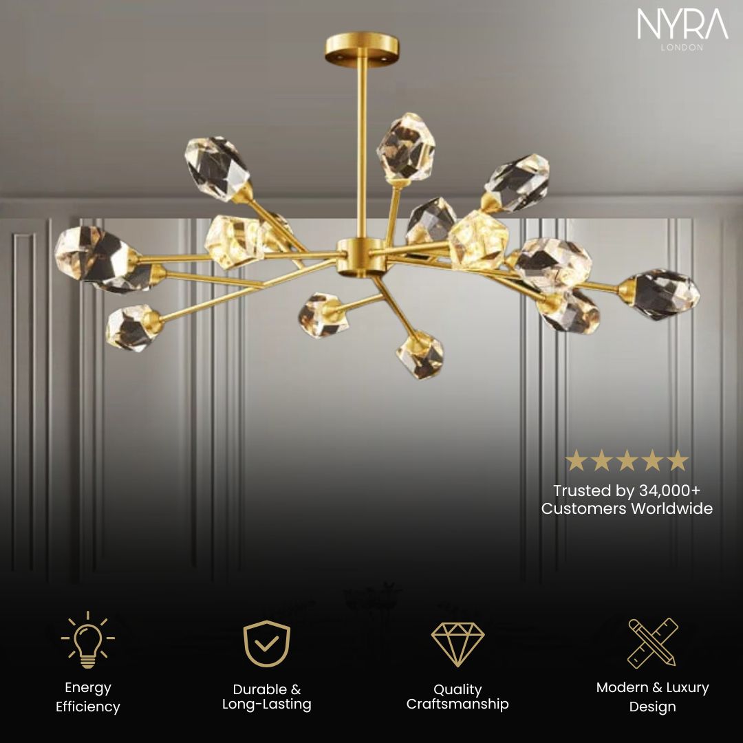 Aurelia Crystal Pendant Light With Modern Design And Bright Beams | Temsk