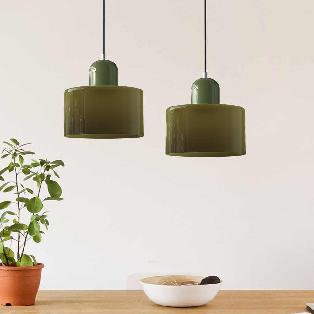 Bauhaus Glas-Pendelleuchte mit lebendiger modernistischer Farbe | Temsk