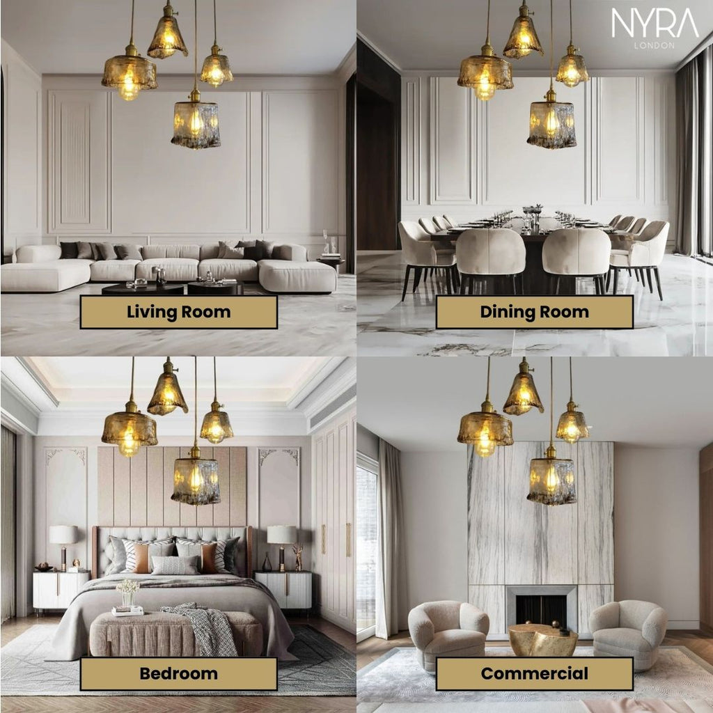 Aurelo Glass Pendant Lights For Modern Kitchen And Bath | Temsk