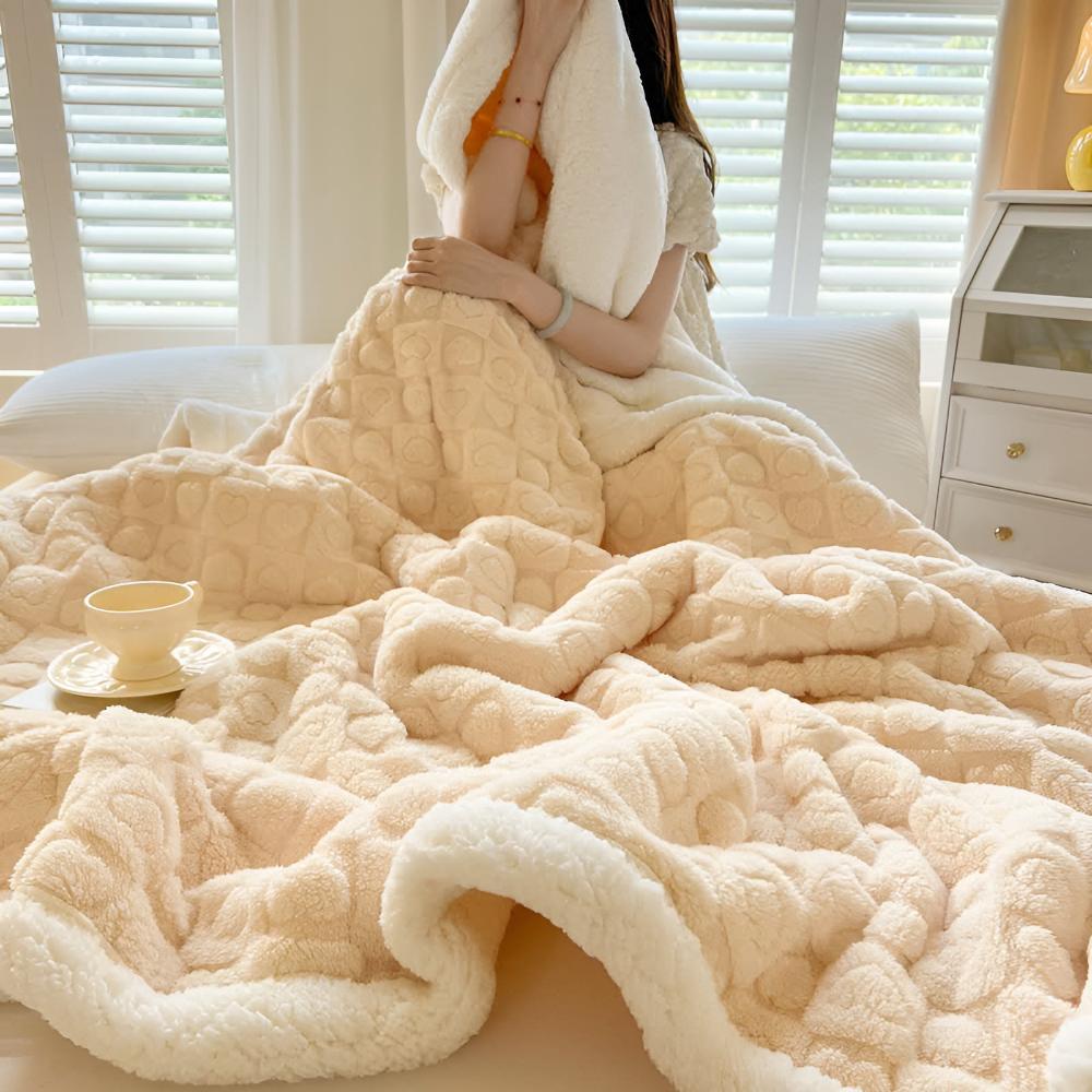 Couverture sherpa Nova Heart pour confort du salon | Temsk