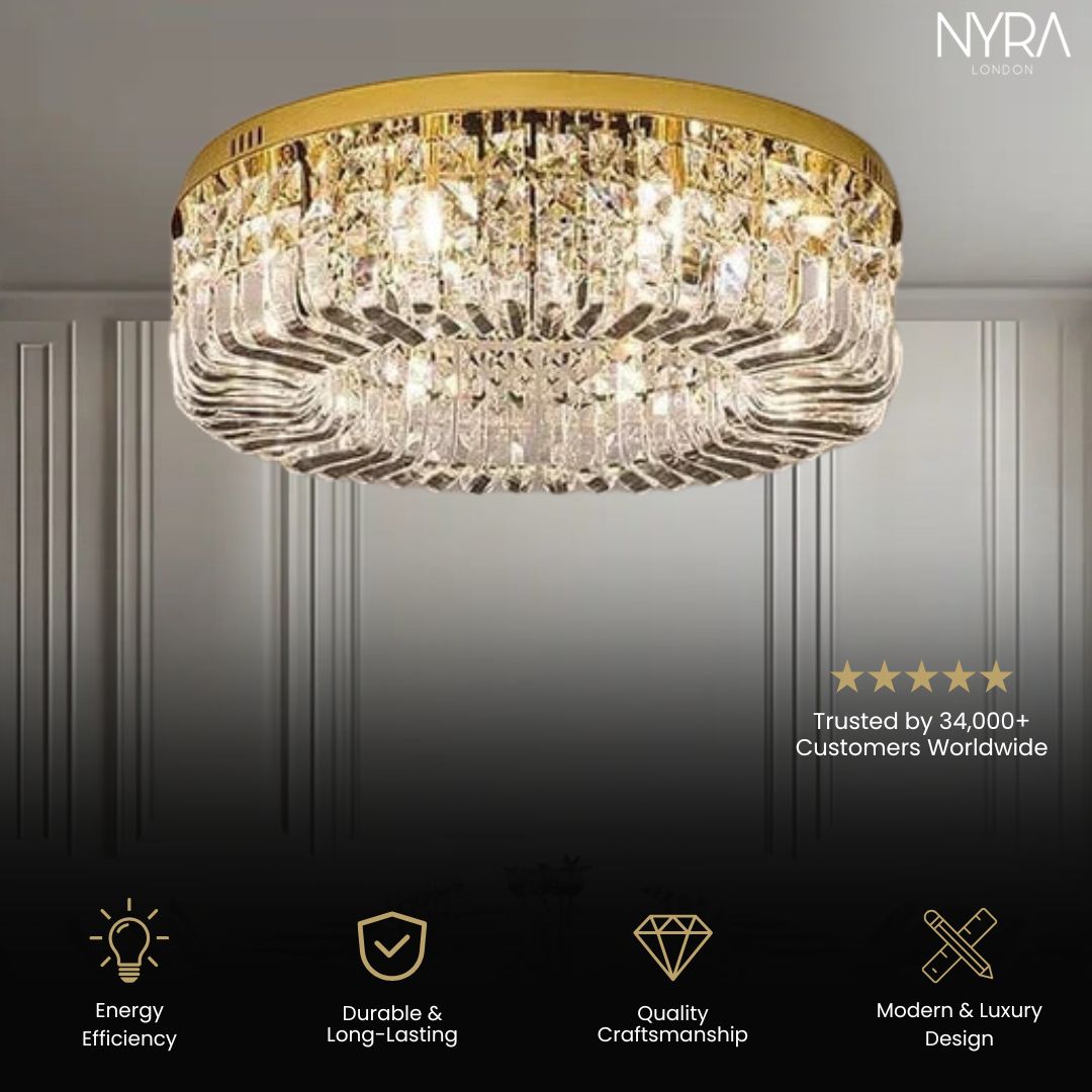 Aurelia Ring Crystal Chandelier for Elegant Hallways and Living Areas | Temsk