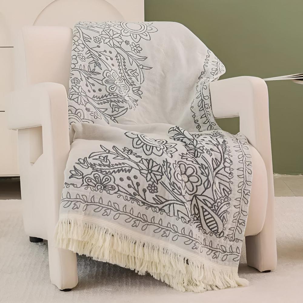 Arctic Chic Throw In Soft Cotton For Everyday Comfort | Temsk