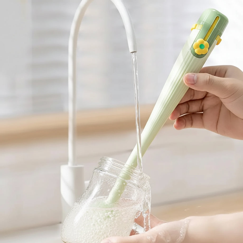 5 In 1 Bottle Brush Set For Deep Cleaning Bottles Lids And Straws | Temsk