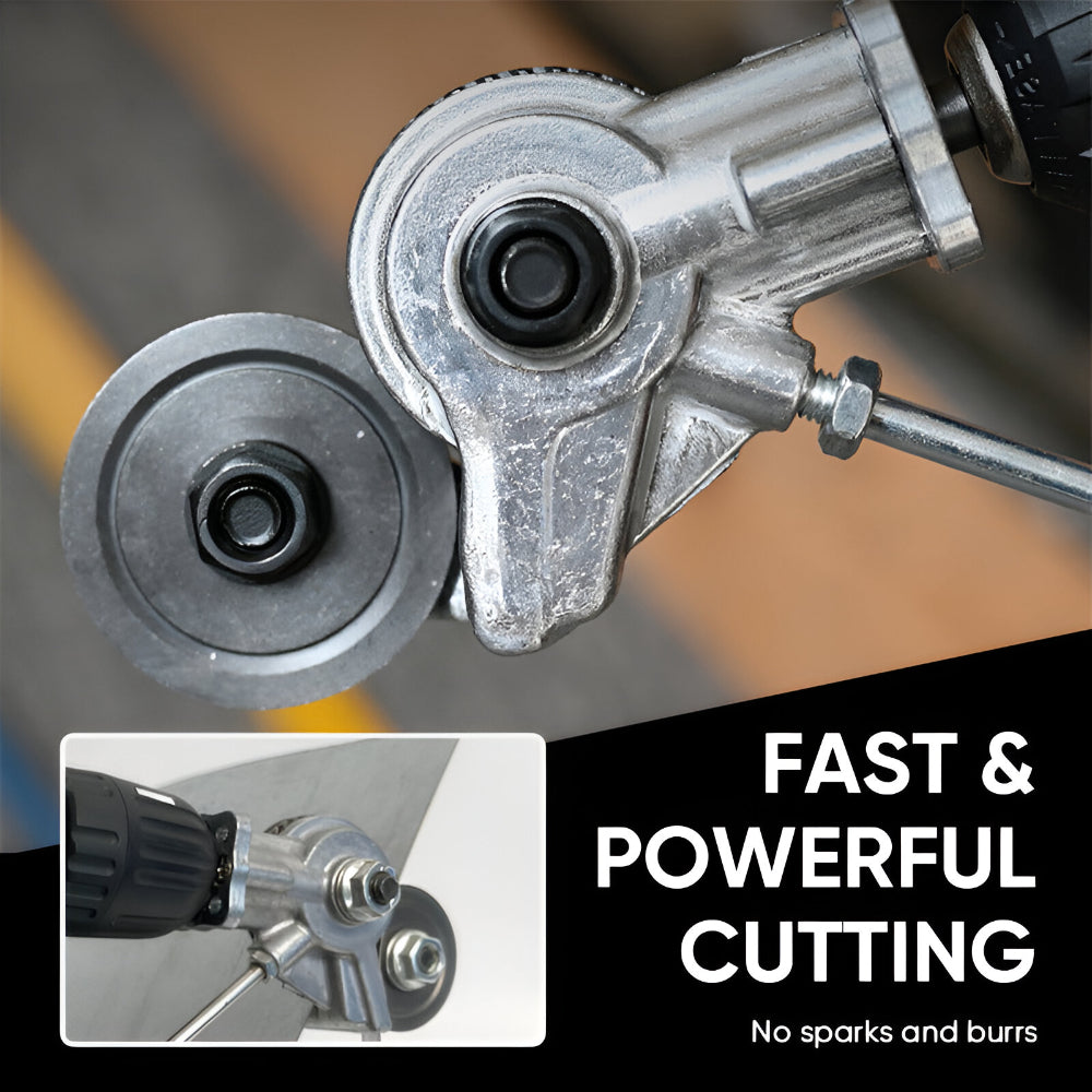 Dual Head Sheet Nibbler Drill Attachment For Metal Cutting | Temsk