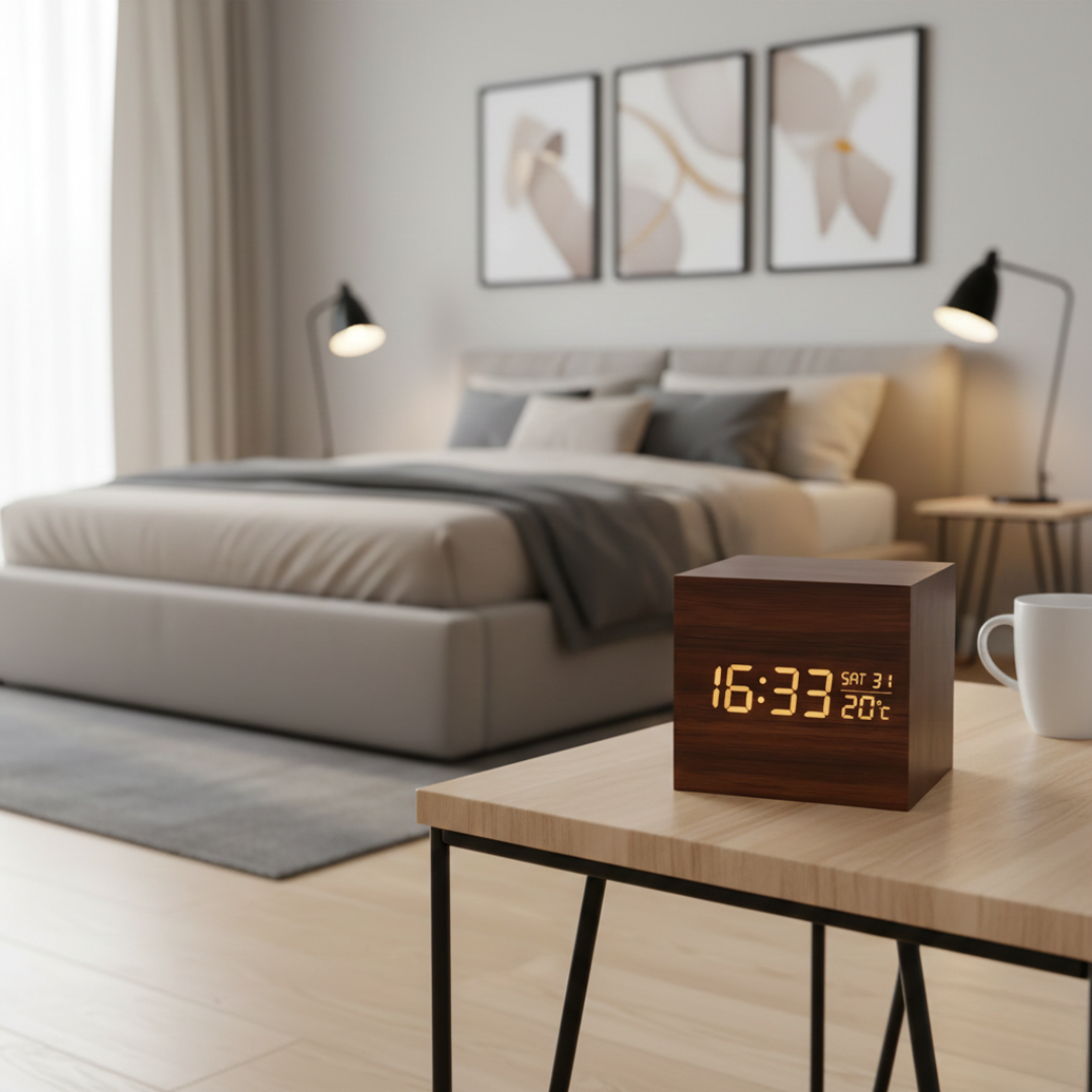 LED Cube Alarm Clock For Modern Mornings And Desk Use | Temsk