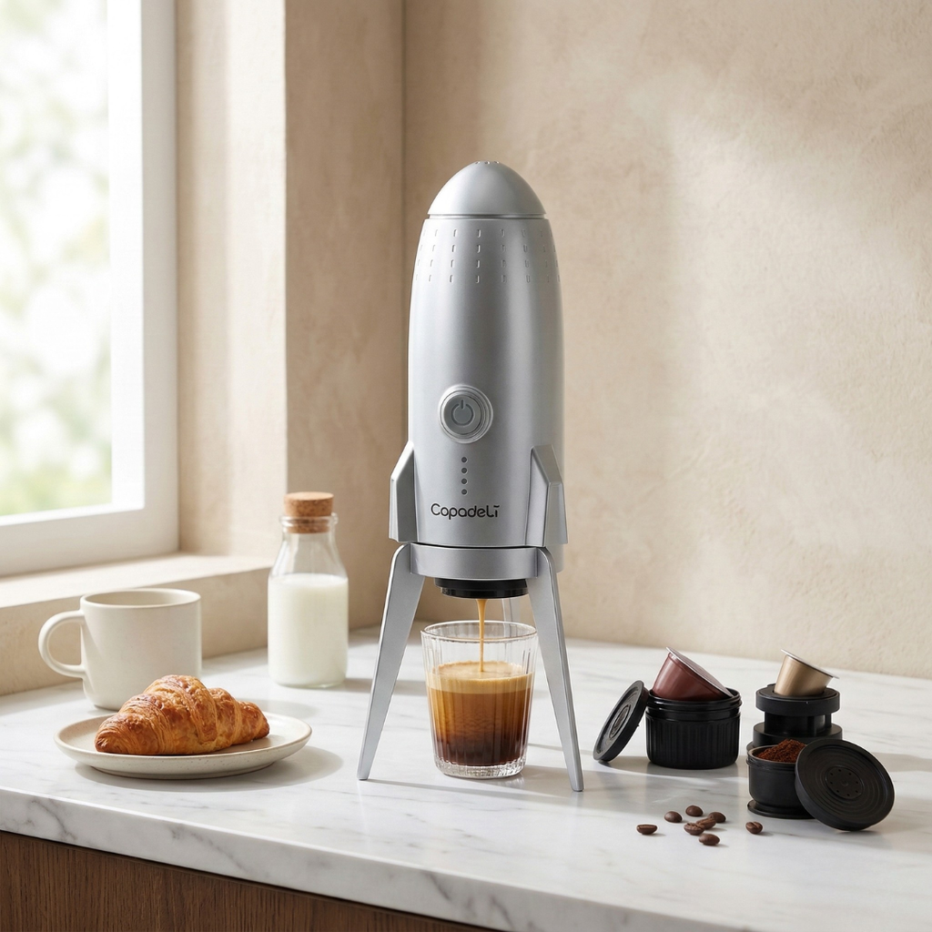 Self-Heating Portable Espresso Machine For Travel And Outdoor Use | Temsk