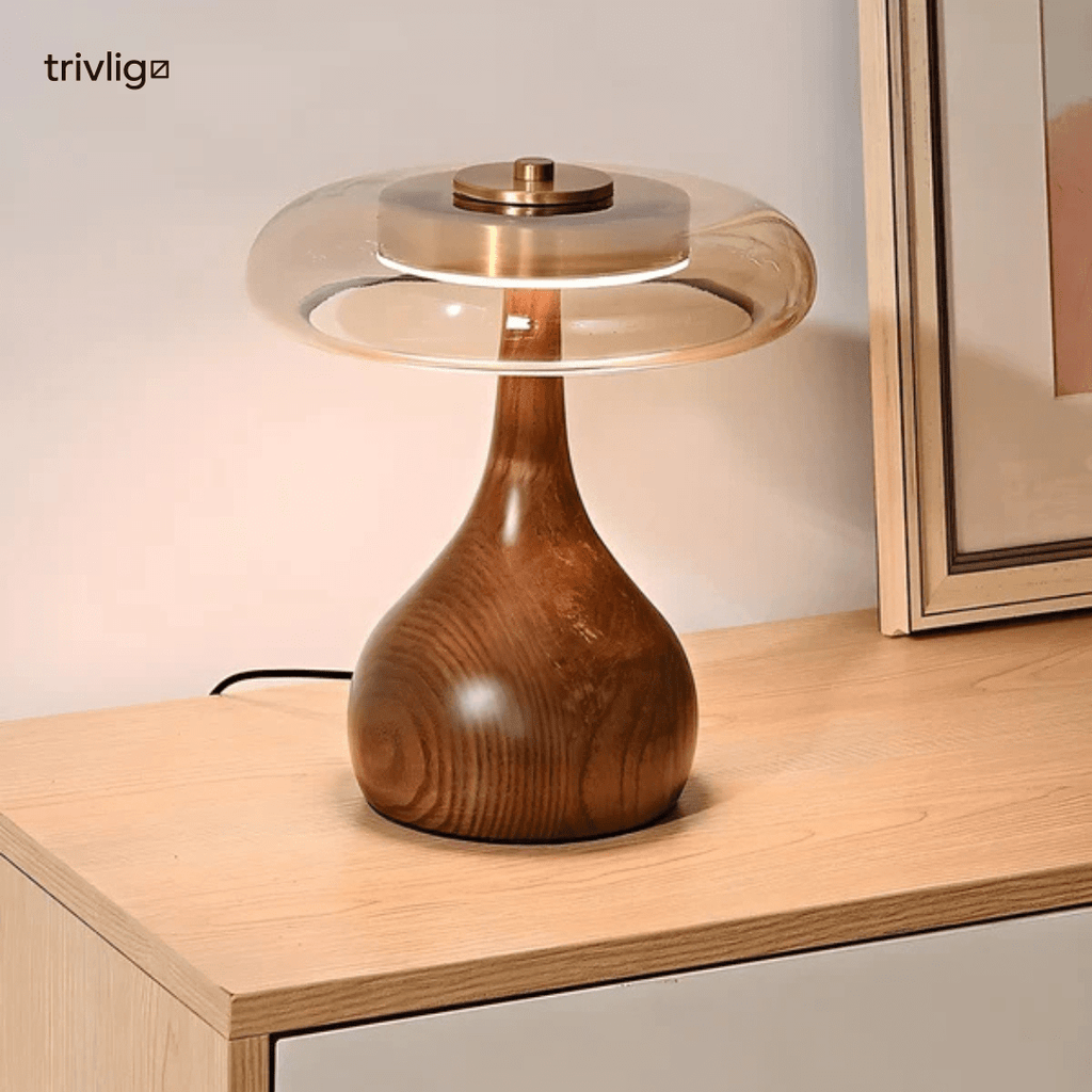 ArborLux Wood LED Table Lamp With Warm Scandinavian Glow | Temsk