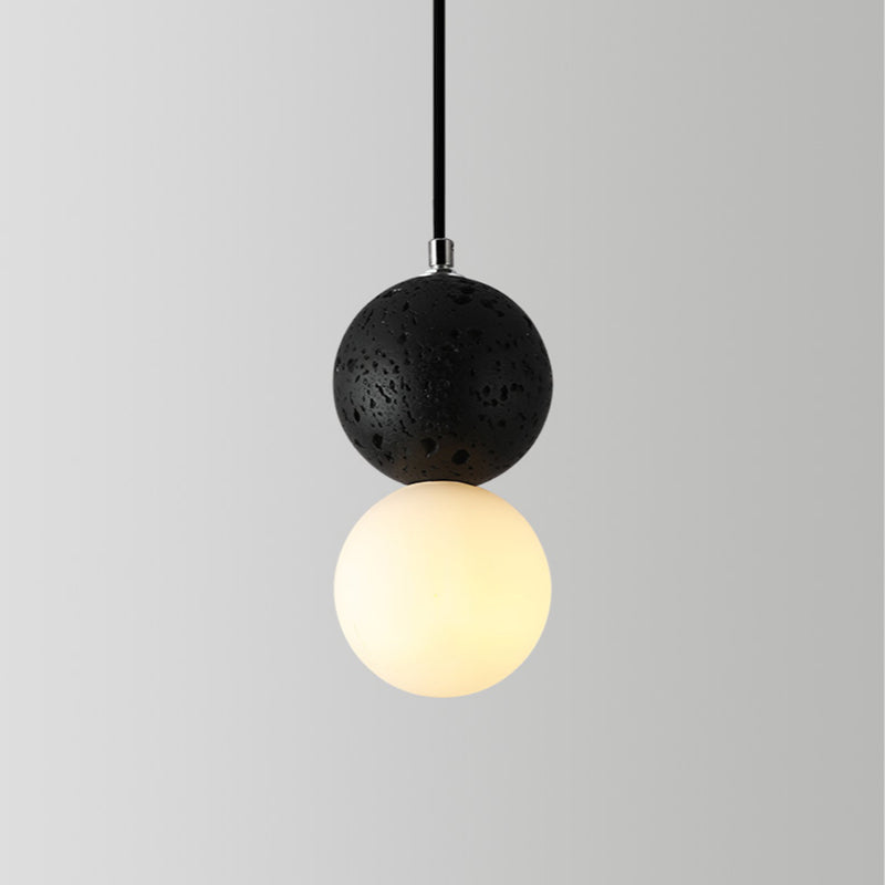 NovaLux LED Pendant Lights Small Glass Lamps For Dining Tables Black And White | Temsk