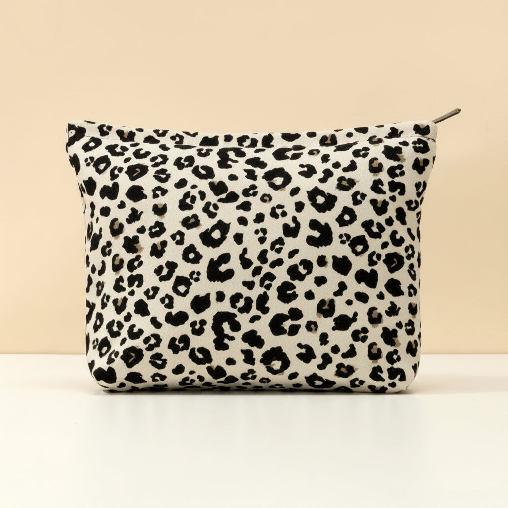Leopard Print Cosmetic Bag Travel Organizer For Mothers Day | Temsk