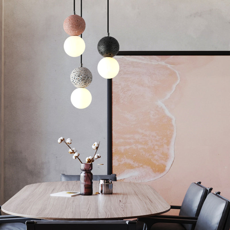 NovaLux LED Pendant Lights Small Glass Lamps For Dining Tables Black And White | Temsk