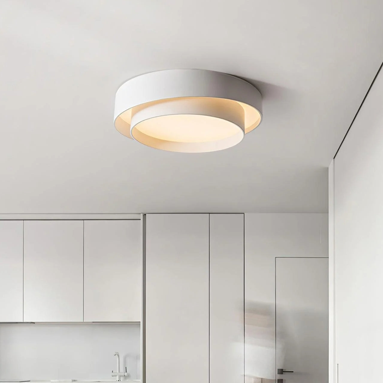 Nordische runde LED-Deckenleuchte im minimalistischen Design | Temsk