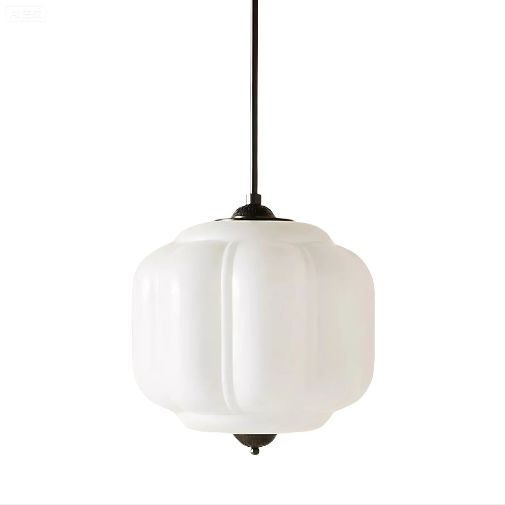 Vintage Glass Pumpkin Pendant Ceiling Light Fixture | Temsk