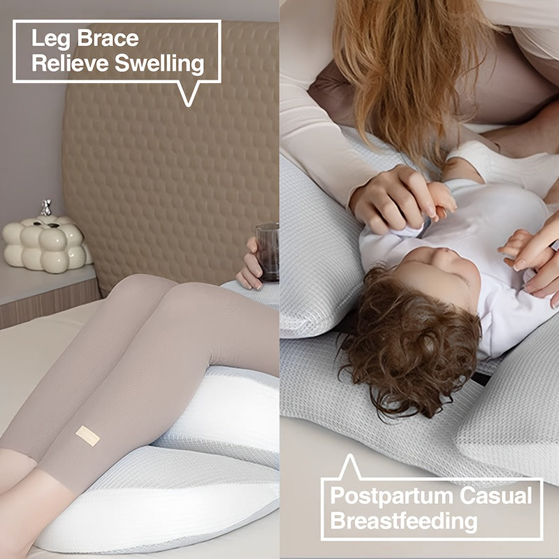 Verstellbares ergonomisches Kissen für werdende Mütter, Seiten- oder Bauchschläfer | Temsk