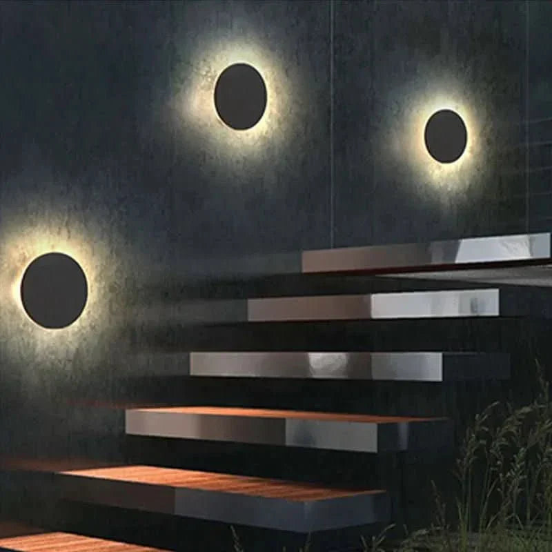 Orra Outdoor Wall Light Minimalist LED Wall Fixture Round Or Square IP65 | Temsk